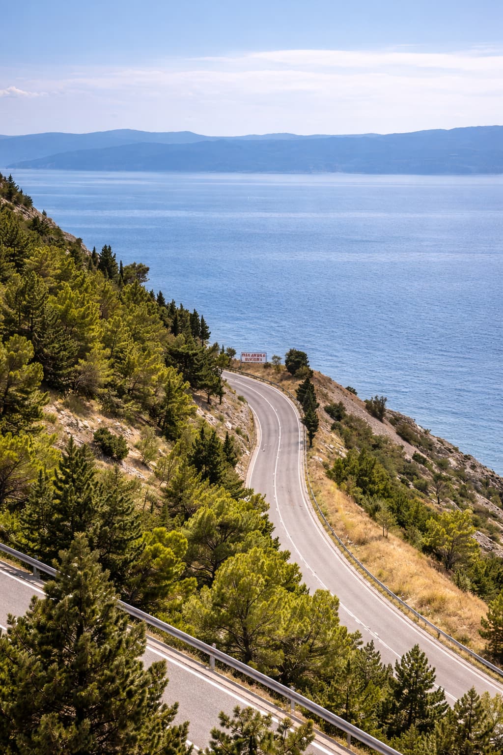 Makarska Riviera turquoise water seen from the Dalmatian Coast drive