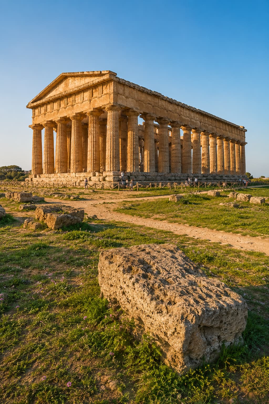 Greek temple at Paestum, one of the best day trips from Salerno