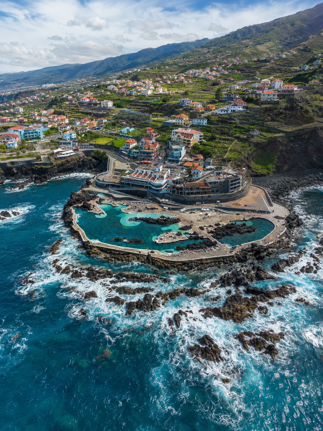 The volcanic rock pools at Porto Moniz on Madeira's northwest coast