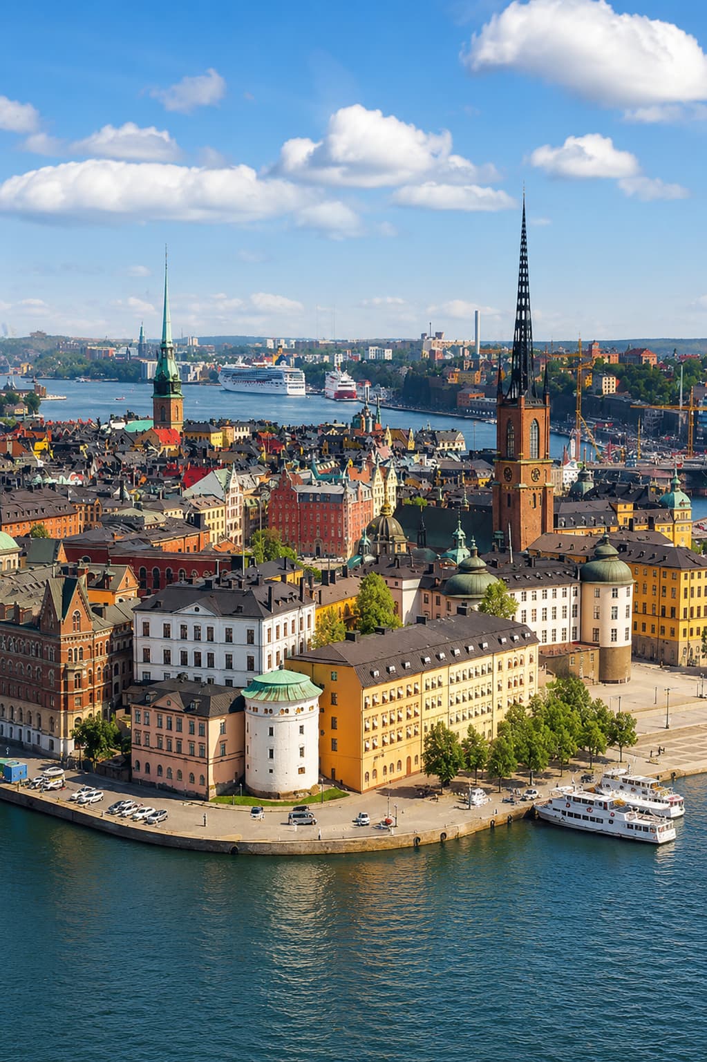 Aerial view over Gamla Stan and Riddarholmen in summer, Stockholm — 3 days in Stockholm itinerary