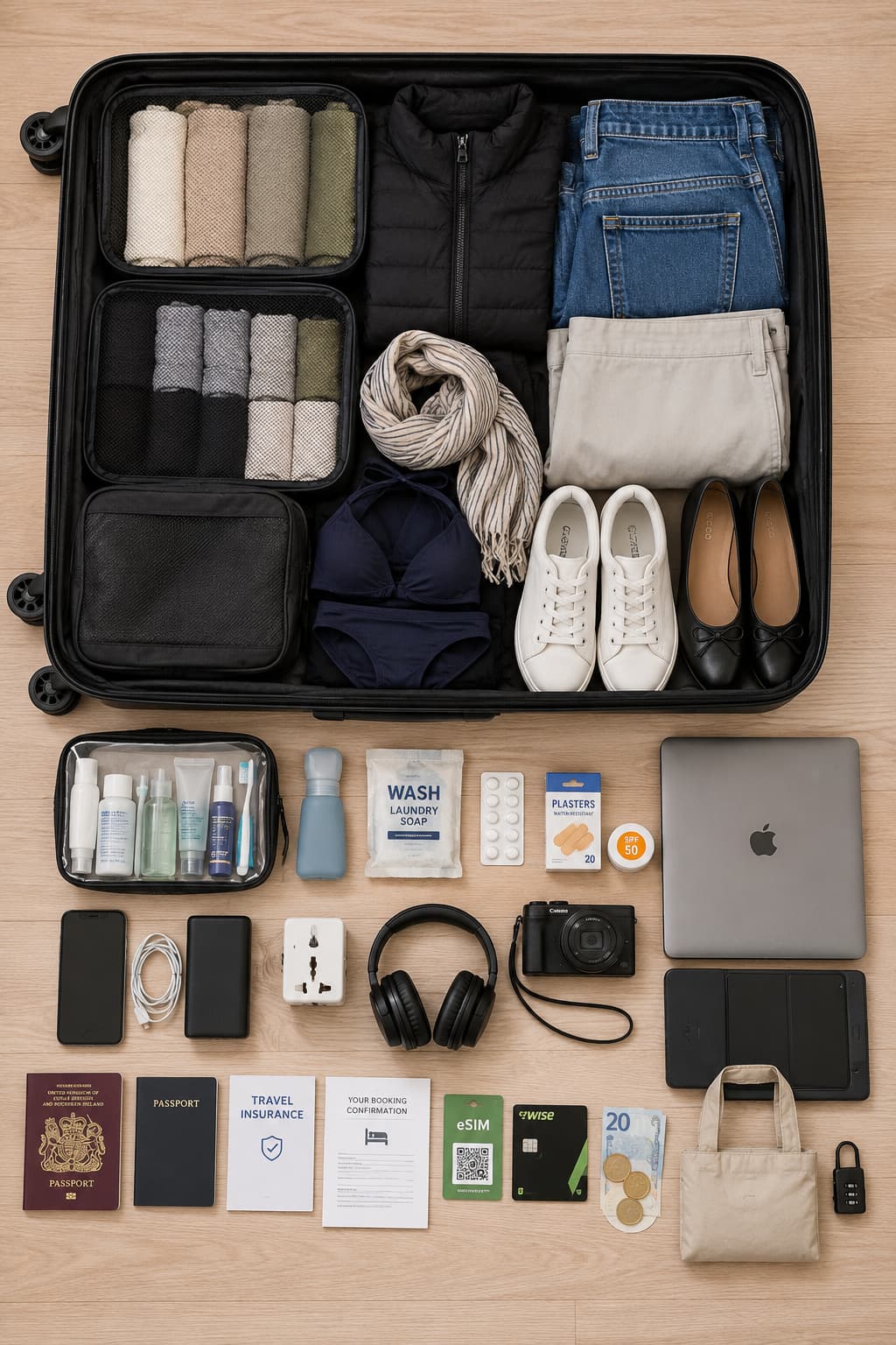 2 week europe packing list complete everything that fits in one carry-on bag